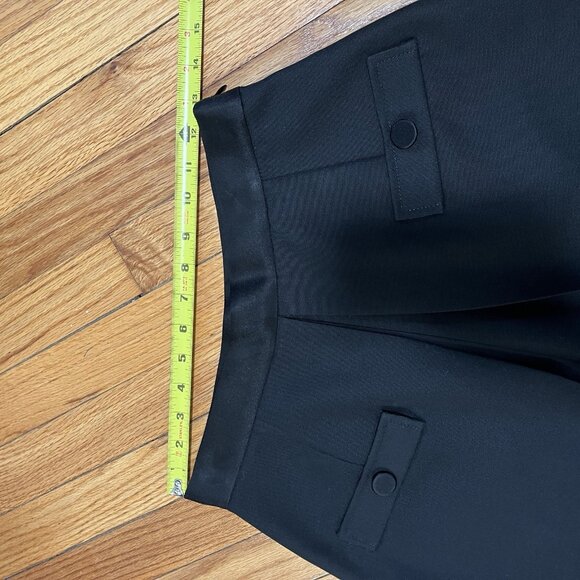 Sandro Black Wool Blend High-waisted Shorts with Buttons Size 38 (6) - Picture 13 of 13